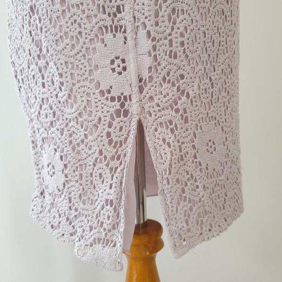 Burberry London Lace Pencil Skirt Light Purple Spring Easter Women 6 - Picture 7 of 13